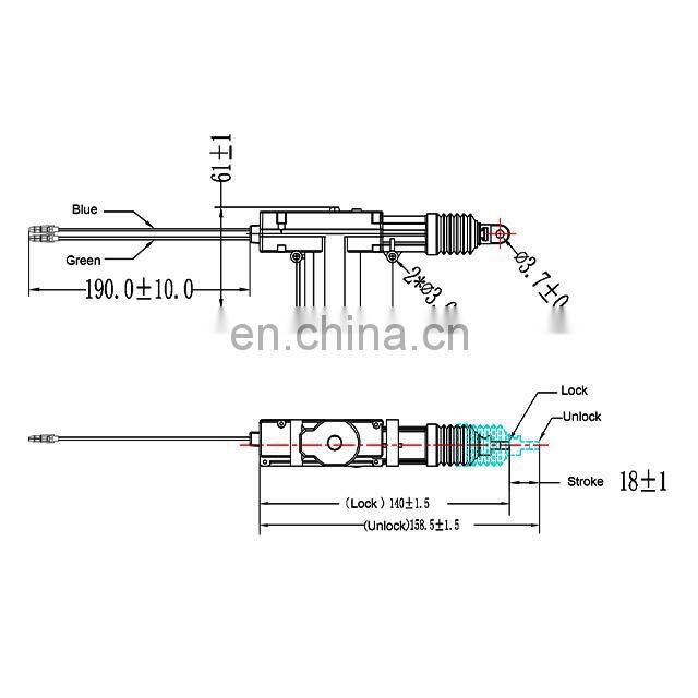 BS1900 car accessories door lock actuator car central lock for power tailgate locks