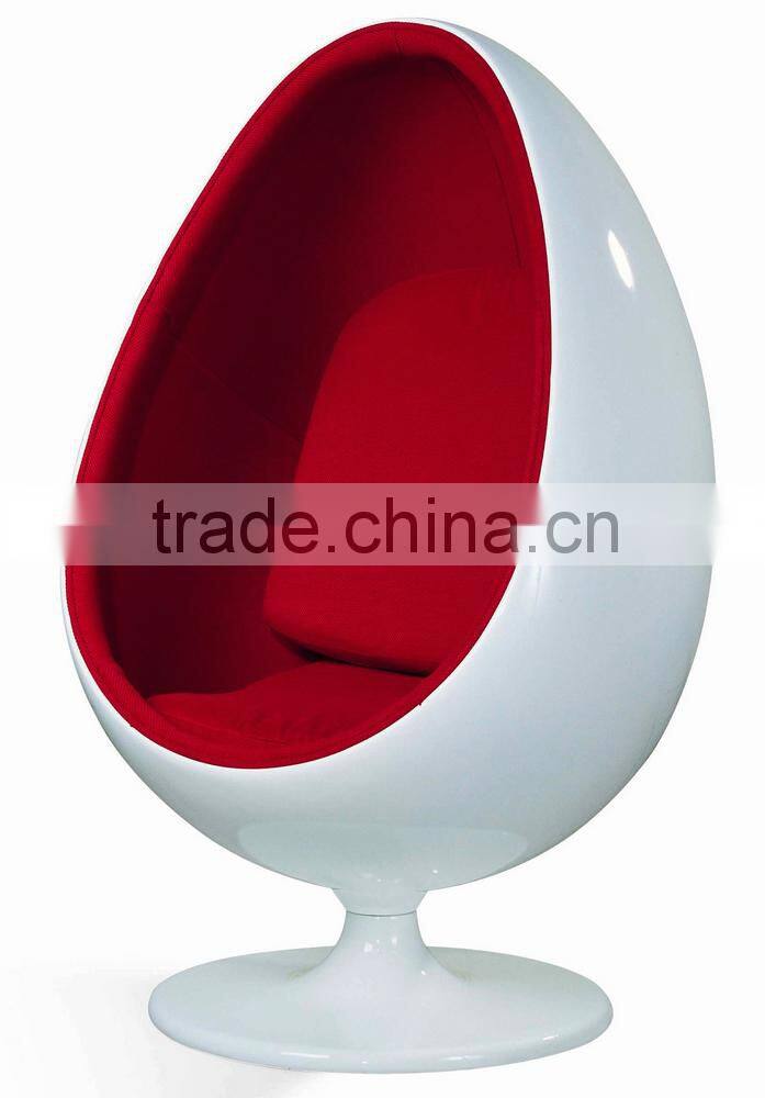 replica wholesale fiberglass blue color cashmere Eero Aarnio Oval ball chair/space chair/bubble chair