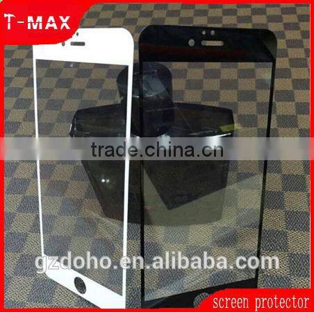 colored border tempered glass screen protector for iphone 6,front and back screen protector for iphone 6 full coverage