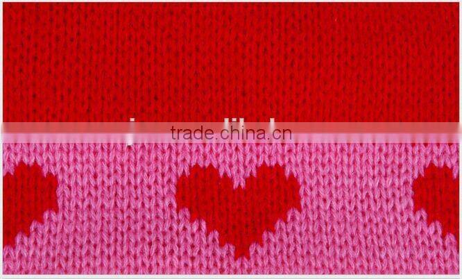 knitted heart logo ribbed turtleneck pet dog sweater