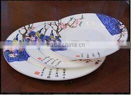 56 pcs hexagon ceramic flat dinner plate