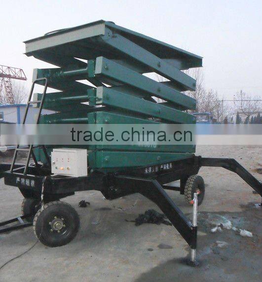 10m 1000kg Excellent quality four wheel mobile scissor lift platform