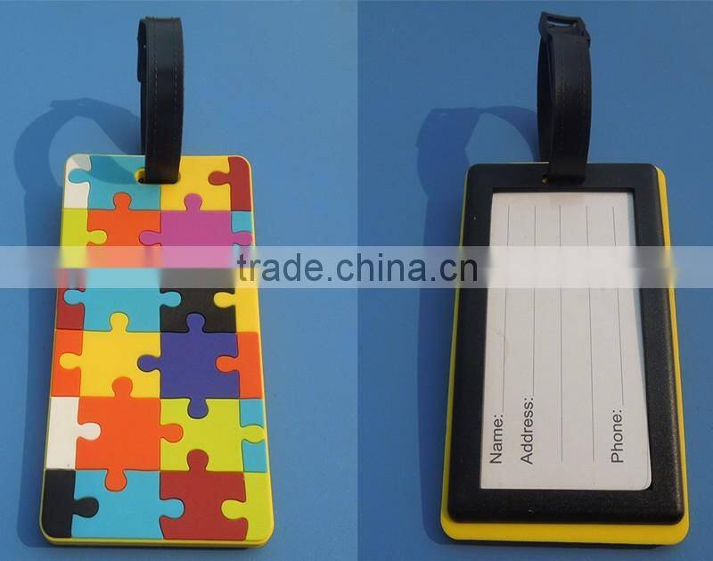 Offset Printed Logo Soft PVC Travel Name Label Luggage Tag - Promotional Gifts