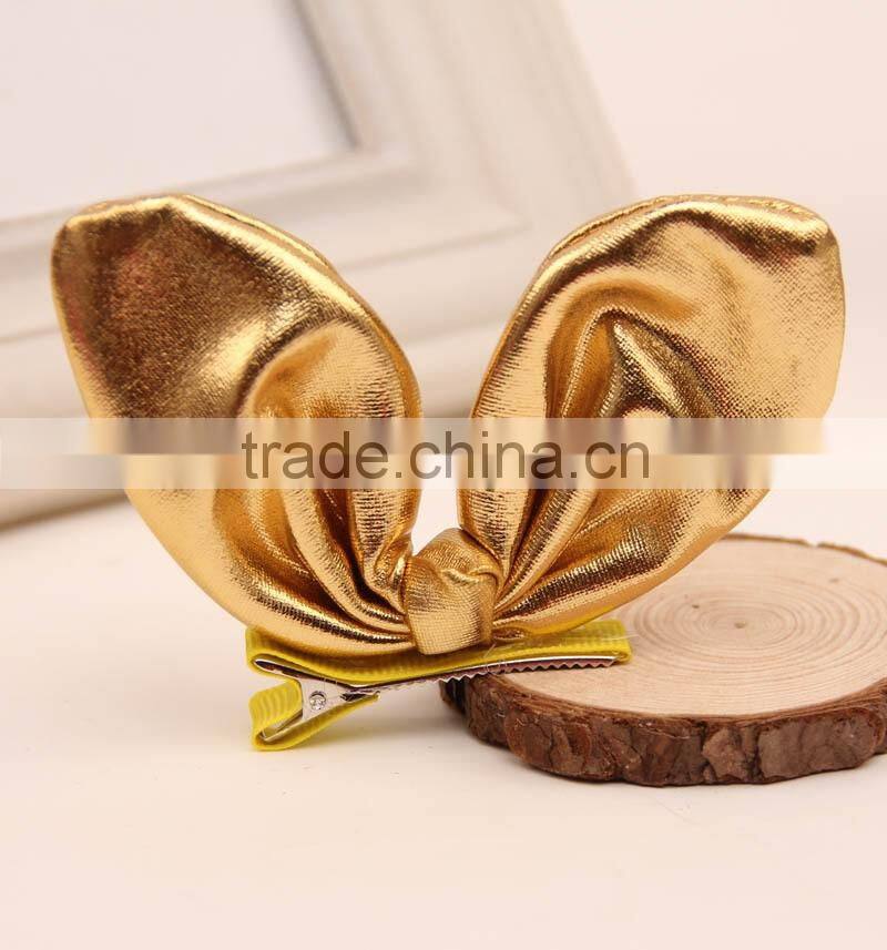 European baby children hair accessories hot sale girl rabbit ear hairpin cute baby girl barrettes