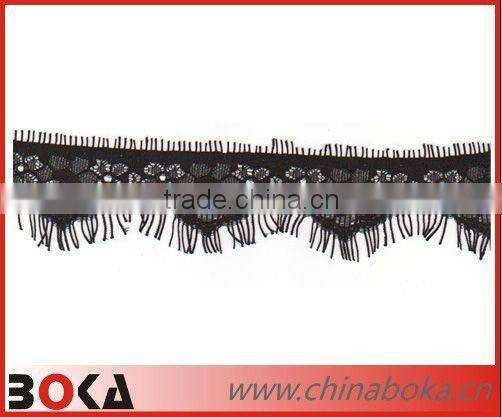 New design fashion tassel lace trim with chains
