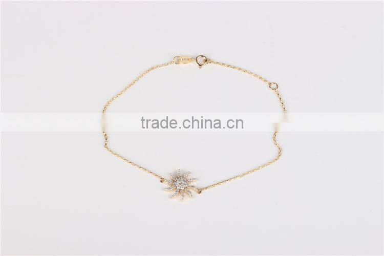 Lovely star fish shape wholesale 925 bracelet silver bracelet with CZ bracelet
