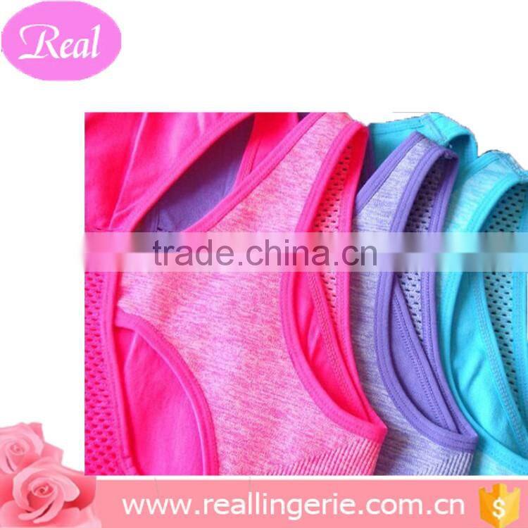 muti-color seamless yoga sportswear/new design quick dry training bra