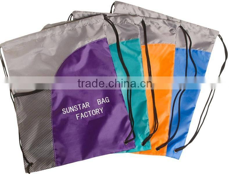 Customized recycled drawstring bag polyester