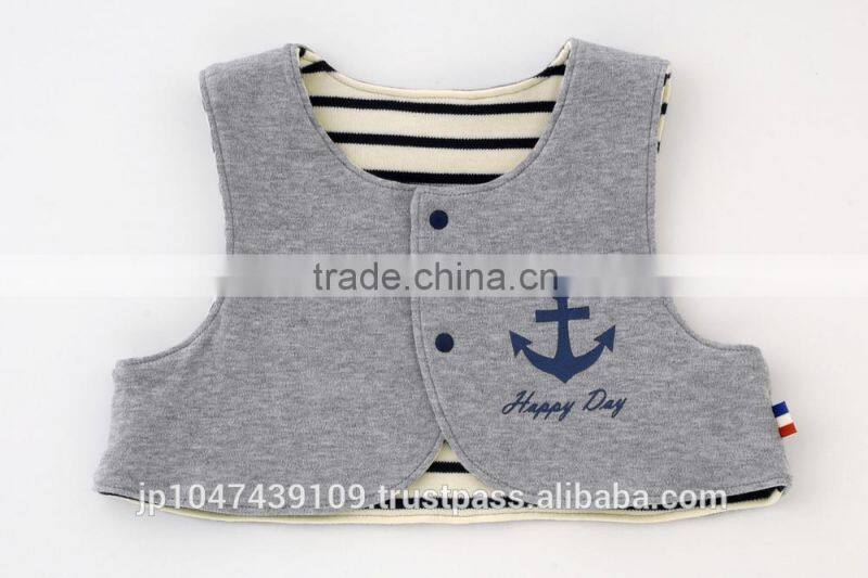 Japanese wholesale products high quality cute cotton0-3 month baby vest unisex toddler clothing kids wear infant clothes