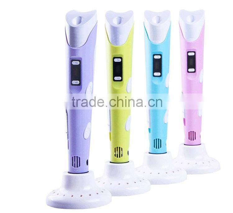 (Top Sale) semi-automatic 3d pen, 3d art DIY pen, Digital 3d pen