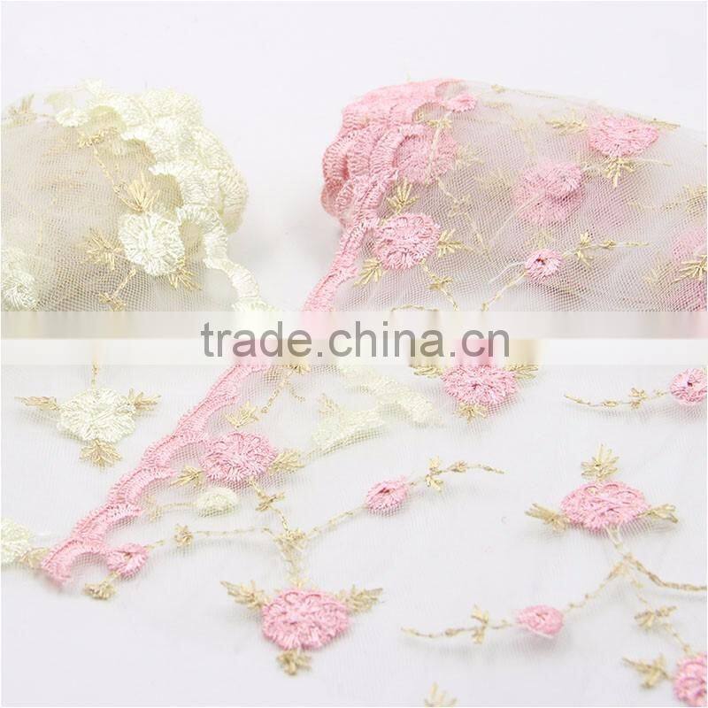 Customized fancy simple elegant noble customized pastoralism flowers DIY decoration lace roll