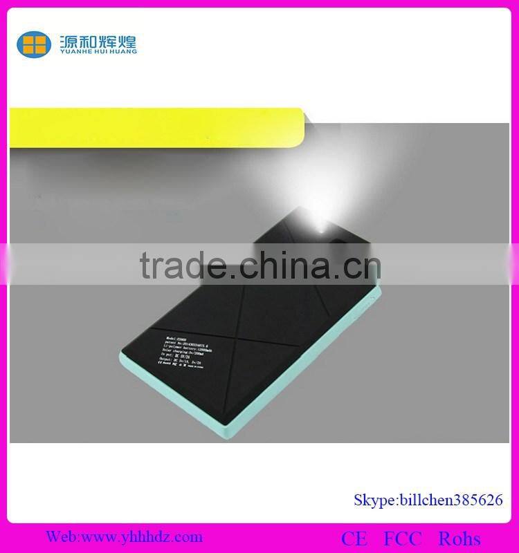 2016 New idea Outdoor waterproof solar polymer battery 12000mah for Samsung and Iphone