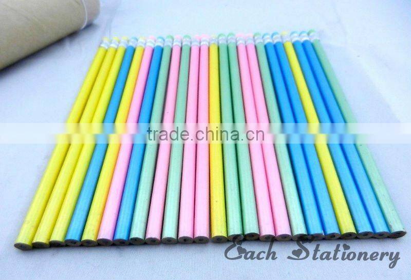 24pcs 7"HB recycled multi color pencil in tube box