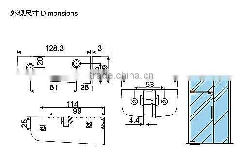 Best Selling Products In South America Stainless Steel Glass Door Clamps/Patch Fitting(V-511E)