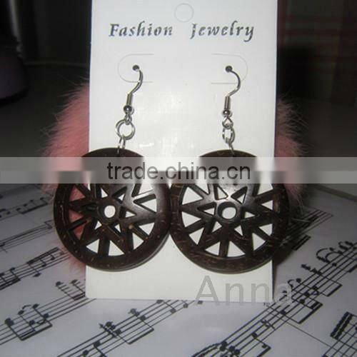 laser engraved decorative wood buttons for garment/clothing