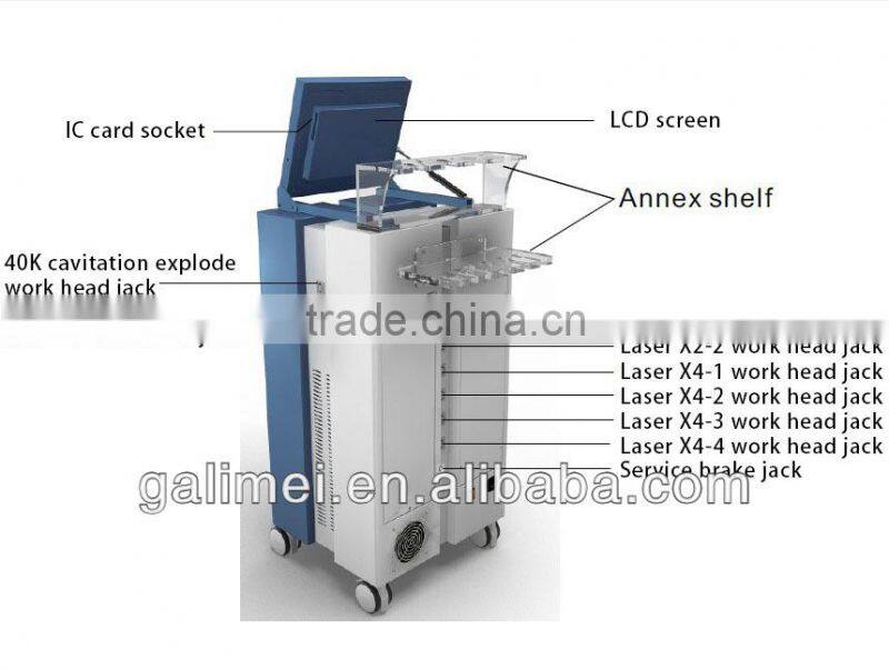 Laser weight loss vacuum therapy supersonic ultrasonic cavitation radio frequency slimming machine