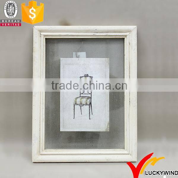 White French Chic Wooden Chair Photo Frame