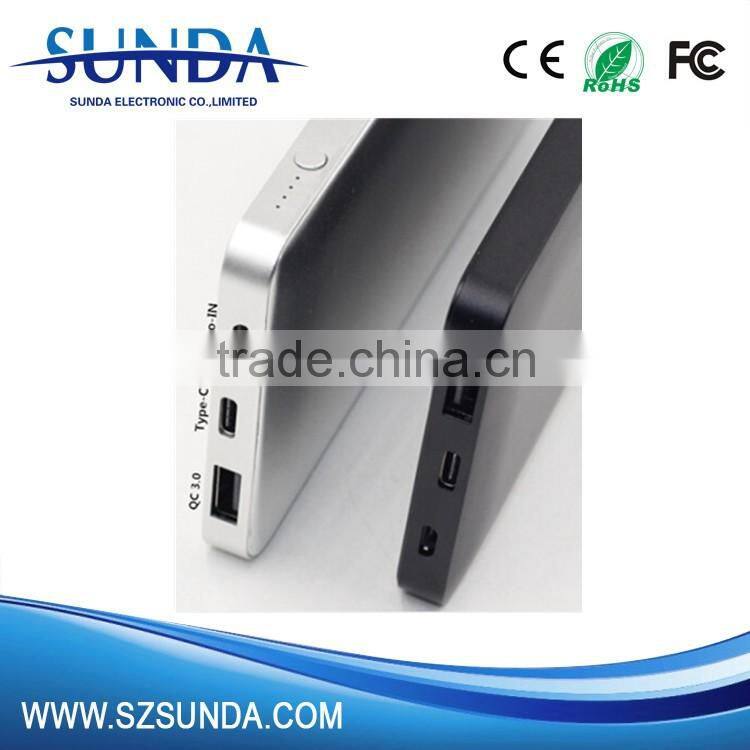 QC3.0 quick charge 3.0 power bank 5V 9V 12V with TYPE-C 5V 3A IN OUT