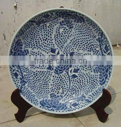 Chinese antique Blue and White ceramic tray