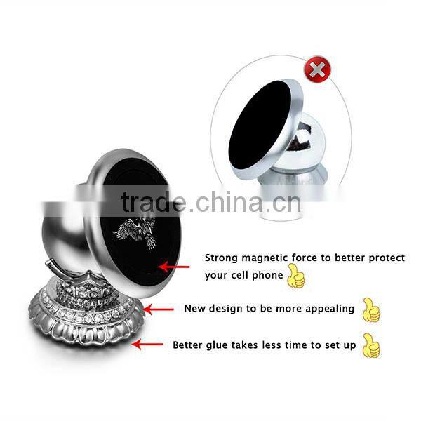 2016 multi function Windshield Dashboard Phone Mount Magnetic Car Holder with Plastic Silicone Mold Suction Cup