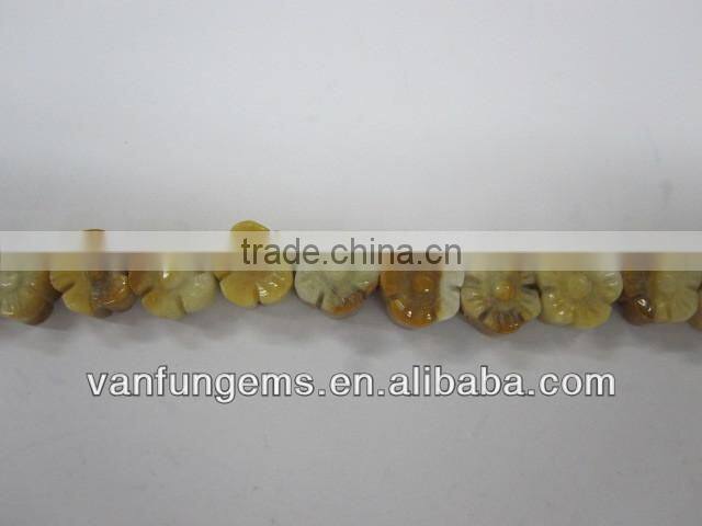 White turquoise carved leave