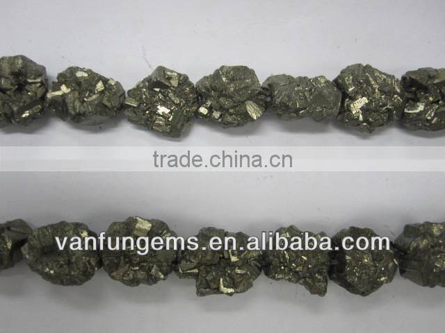 Natural gemstone pyrite rough nugget 1206