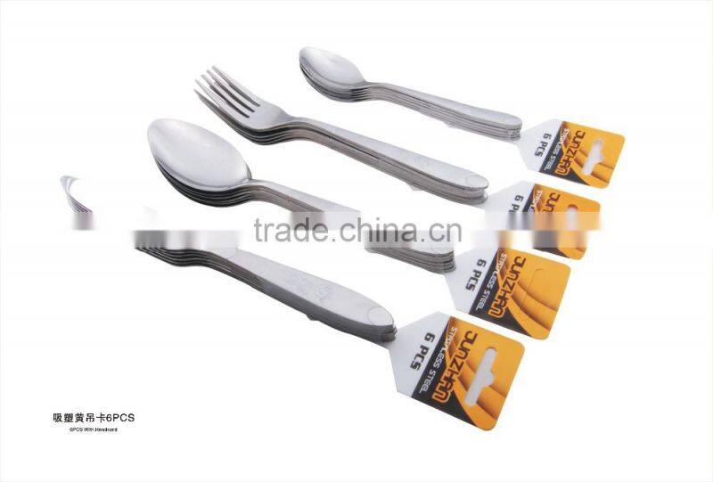 5 pcs Crane handle high ranking stainless steel spoons and forks set