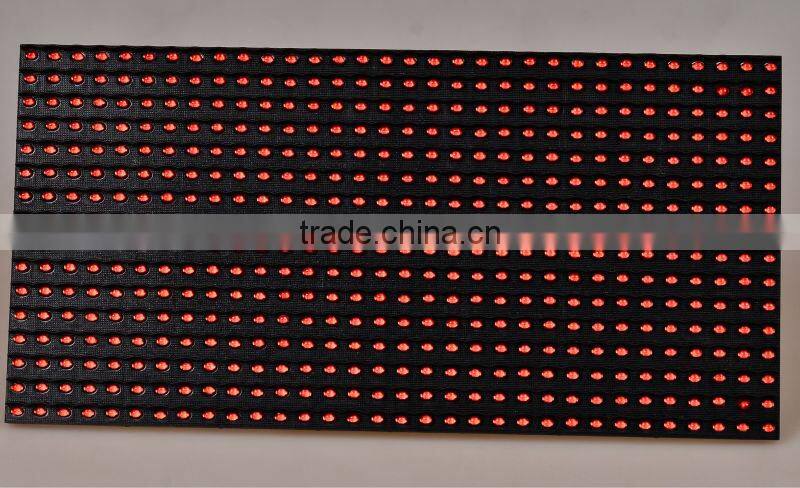 p10 single color led running display for advertising 32*16cm outdoor board screen ip66 rgb led nodule