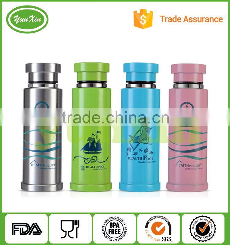 Wholesale 380ml Double wall stainless steel sport bottles with flat cap at competitive price