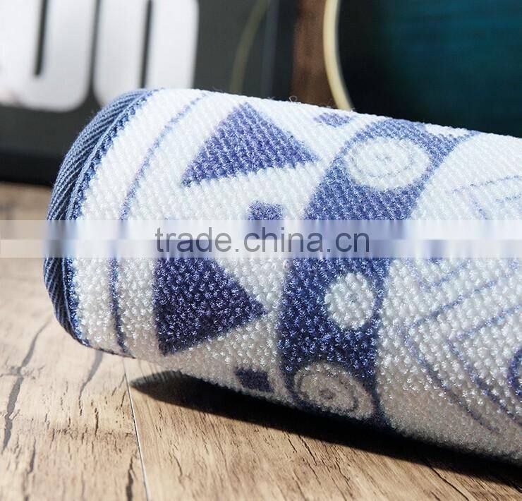 Simple Geometry Stick Figure Loop pile Round Rugs Carpet Durable Eco-Friendly cDoor Floor Bath Mat Customize Size and Pattern