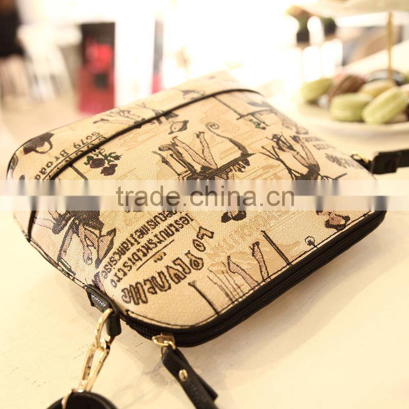 Ladies Retro Shoulder Bag Fashion Handbags Cute School Tote Owl Fox PU Women Bags hot sale