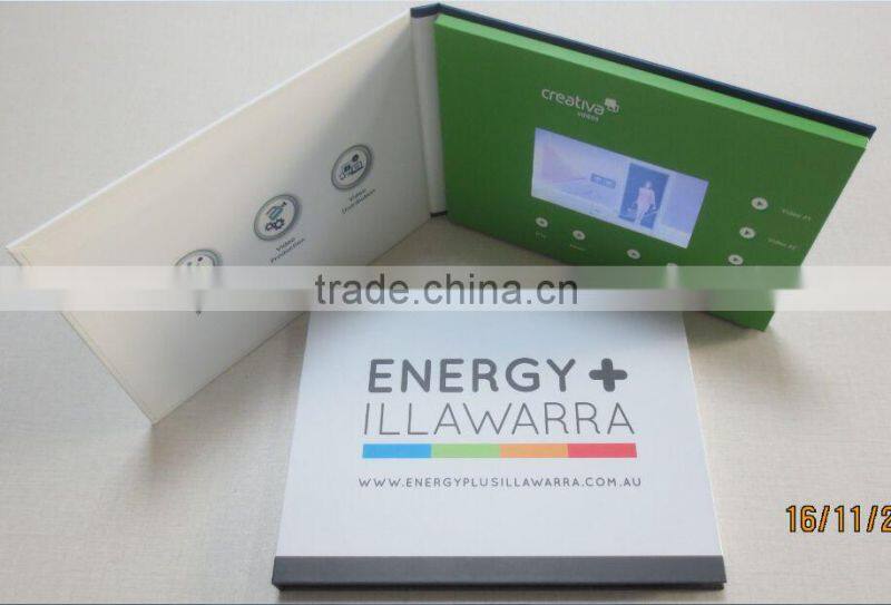 Top quality Advertise video business card with TFT LCD screen 4.3inch video brochure