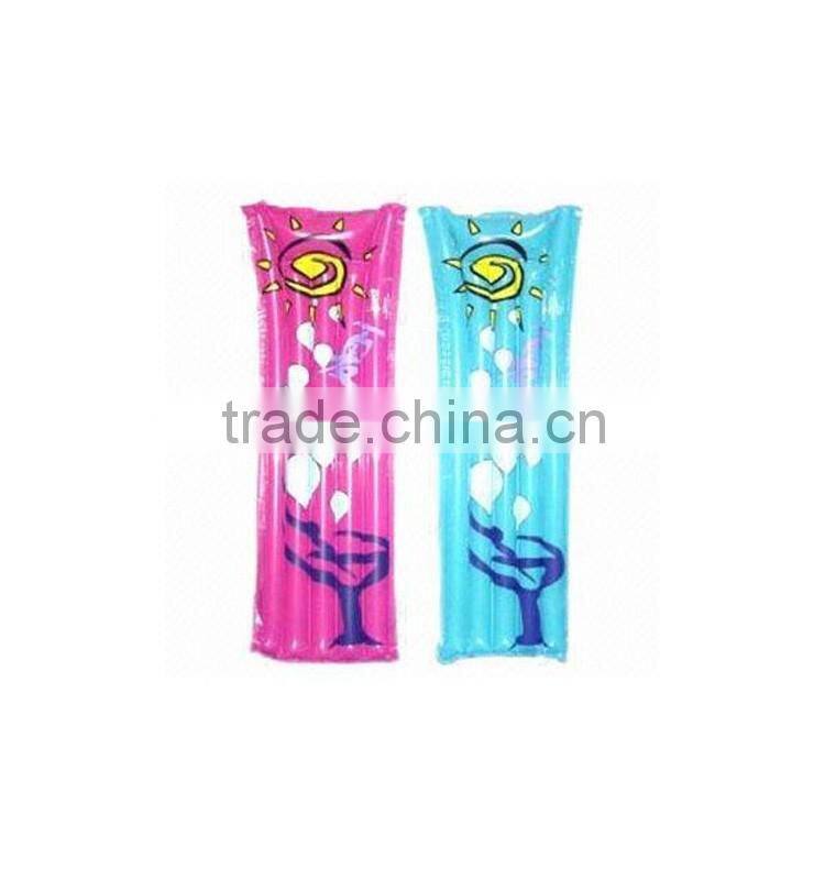 Hot sale inflatable beach mattress, PVC inflatable float mattress