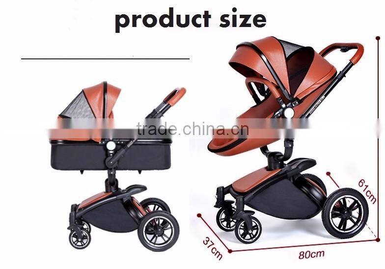 Egg baby stroller ,multi-function 3 in 1 baby stroller with high landscape