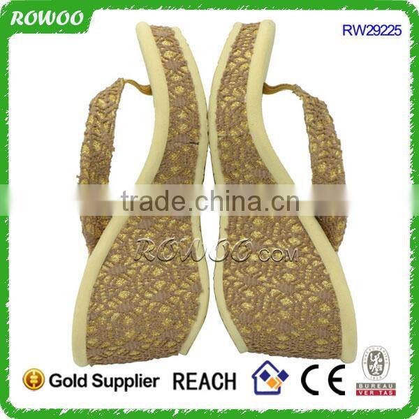 Hot Sale Fashion Design Laser Wrapped EVA Lady Beach Walk Slipper