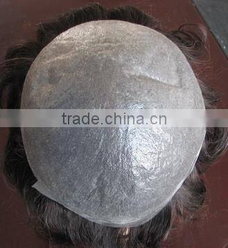 Super thin skin toupee Best natural looking invisible thin skin men's toupee