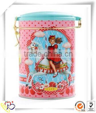 customized coffee tin can manufacturer/decorative coffee tin cans/tin can compressor