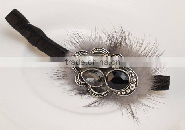 ladies fancy lovely flower beads hair clip hair accessory
