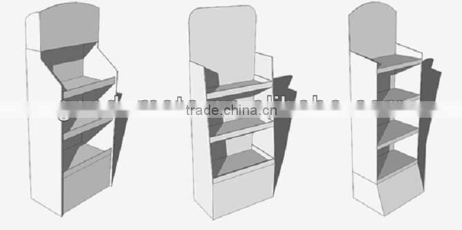 Eco-friendly Wall Corrugated Cardboard Display for Drugstore