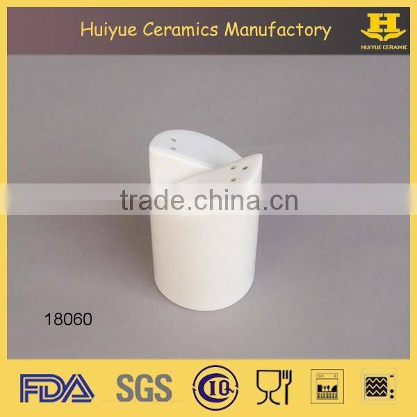 salt pig, porcelain salt pig with spoon, cruet set