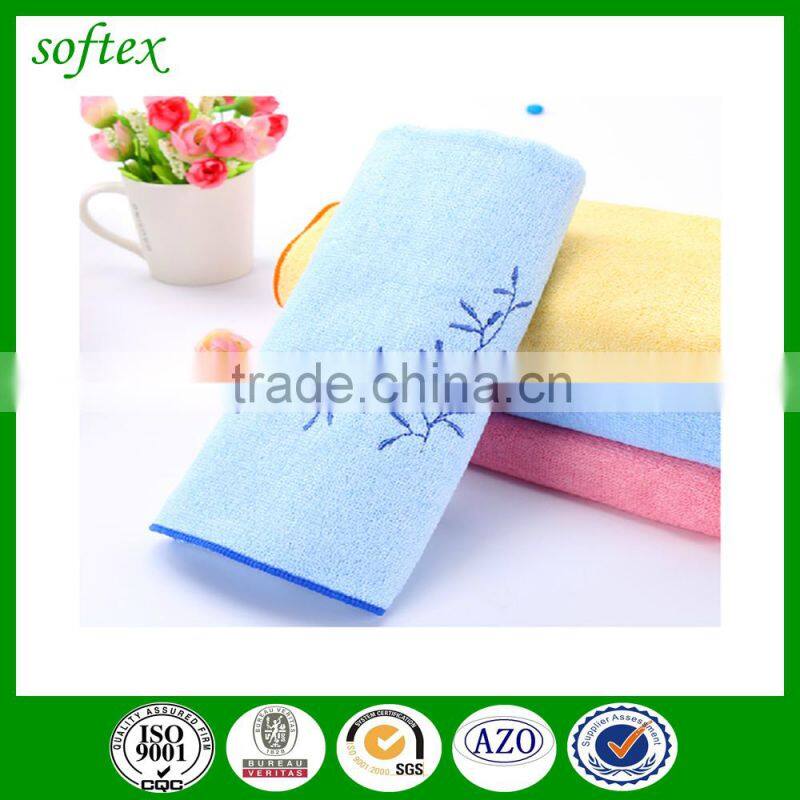 100% polyester Embroidery Kitchen Towel Microfiber Hand Towel Plain Dish Cloth