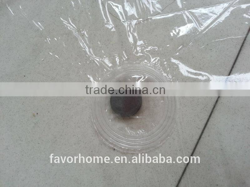 Transparent PVC Shower Curtain With Magnet