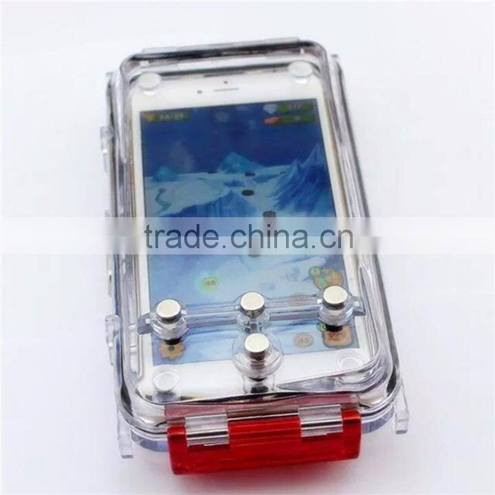 2015 New Arrival Waterproof 40M Underwater Anti-reflection Window Glass Housing Case Cover for 6 Plus 5.5inch