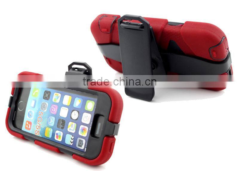 For iPhone 5S rugged case with screen protector and kickstand