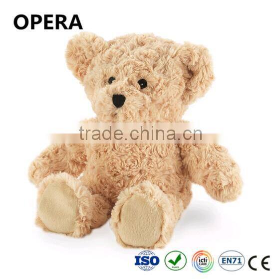 cuddle very soft curly fabric stuffed coloured teddy bear toy