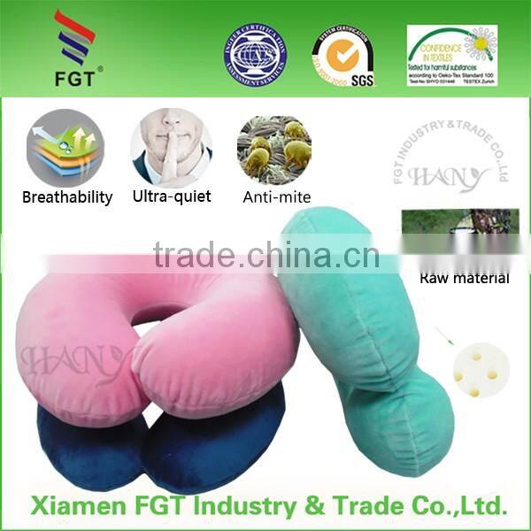Hot Sale Custom Eco-friendly Memory Foam Latex Neck Pillow for Travel