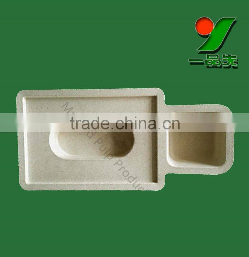 Biodegradable and Compostable Natural Plant Fiber Pulp Molded Cosmetics Trays Packaging
