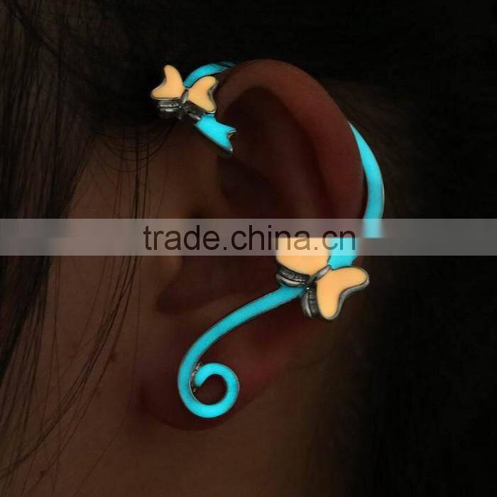 Cute girl's butterfly ear cuff jewely beautiful earring designs for women