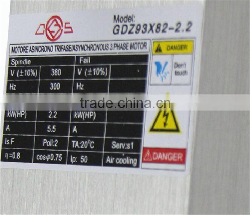 GDZ93x82-2.2(380V) Toauto 2.2 kw spindle motor for cnc machine