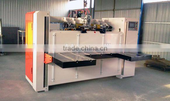 Semi automatic single piece stitcher machine/carton box stitching price/corrugated cardboard box making